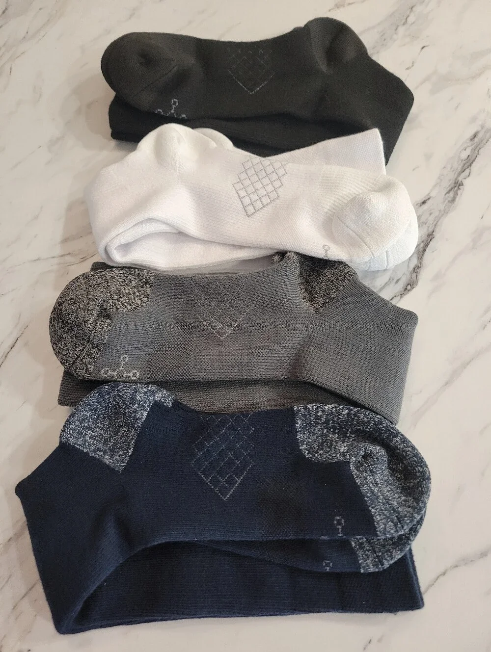 Men's Low-Cut Athletic Sock Pack — Black, White, Gray, Navy